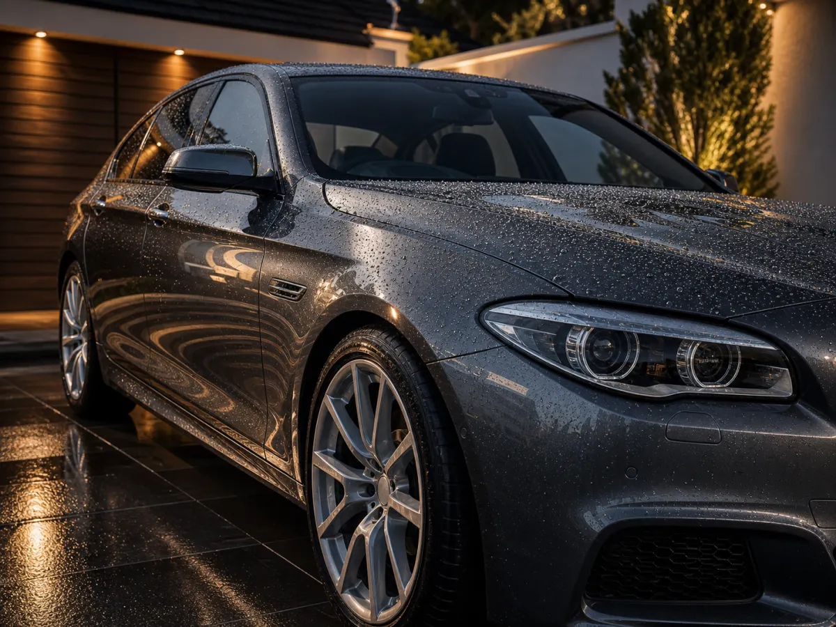 Hydrophobic water beading after paint protection finish